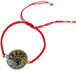 Bracelet rouge argent