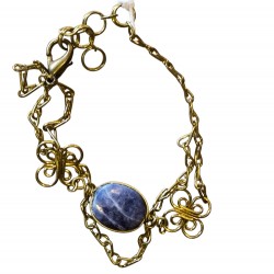 Bracelet bronze et sodalite