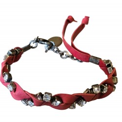 Bracelet soie et pierres