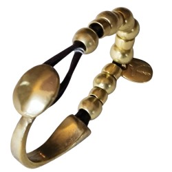 Bracelet cuir et laiton