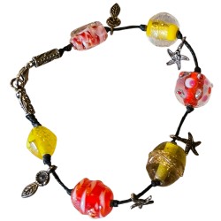 Bracelet rouge et jaune