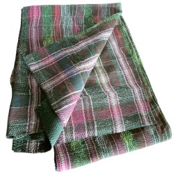 Jeté de canapé ancien en coton